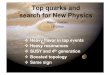 Top quarks and search for New Physics - IDPASCMichele Gallinaro - "Top quark and search for New Physics" - March 26, 2012 1 ! Heavy flavor in top events ! Heavy resonances ! SUSY and