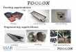 Tooling applications...Previous solution Dievar Compressive yield stength of TOOLOX 44 0 25 50 75 100 125 150 175 Soaking time at temperature (h) 100 200 300 400 500 600 700 800 900