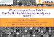 What to expect from TMVA - The Toolkit for Multivariate Analysis in … · 2018. 11. 15. · What to expect from TMVA - The Toolkit for Multivariate Analysis in ROOT Helge Voss (MPIK,