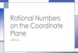 Rational Numbers on the Coordinate Plane - Weebly...Lesson 18 –Distance the Coordinate Plane Finding the distance between two points by using absolute value. If two points have the