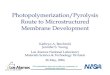 Photopolymerization/Pyrolysis Route to Microstructured … · 2020. 11. 21. · LANL LA-UR-04-2805 Photopolymerization/Pyrolysis Route to Microstructured Membrane Development Kathryn