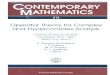 CONTEMPORARY MATHEMATICS · 2019. 2. 12. · CONTEMPORARY MATHEMATICS 212 Operator Theory for Complex and Hypercomplex Analysis Operator Theory for Complex and Hypercomplex Analysis