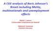 A CGE analysis of Boris Johnson’s Brexit including Melitz, multinationals and ... · 2020. 5. 16. · Although there are already several analyses of Brexit very few of them combine: