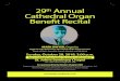 29th Annual Cathedral Organ Benefit Recital · 2018. 10. 28. · 29th Annual Cathedral Organ Benefit Recital MARK DWYER, Organist Organist and Choirmaster, The Church of the Advent,