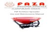FSP Fertilizer Spreader Use and Maintenance Manual · fertilizer, into the hopper. Do not carry objects that could slip out of your pockets or your breast-pockets while leaning over