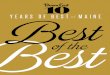 YEARS OF BEST of MAINE - Down East · 2017. 11. 29. · 2008 BUTCHER Bisson’s Meat Market 112 Meadow Rd., Topsham. 207-725-7215. We’re reluctant to share this superlative, because