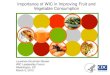 Importance of WIC in Improving Fruit and Vegetable …...Cancers •Higher intake of FV reduced risk of overall cancer –Cancer Epidemiol Biomarkers Prev. 2008 •20-70% lower risk
