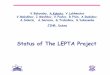 Status of The LEPTA Project · 2008. 11. 17. · Goals of the LEPTA • Particle dynamics in LEPTA • Electron cooling of positrons • Positronium generation in flight • Feasibility