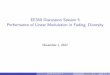 EE359 Discussion Session 5 Performance of Linear ... · MGF can be found from two-sided Laplace tranform of PDF EE359 Discussion 5 November 1, 2017 11 / 32. Sums of Random Variables
