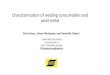 Characterisation of welding consumables and weld metal...2017/01/02  · Characterisation of welding consumables and weld metal Chris Knee, Johan Börjesson and Kamellia Dalaei Global