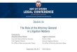 The Role of the Attorney General in Litigation Matters · 2017. 9. 27. · Bullock v. Escobedo, 583 S.W.2d 888, 894 (Tex.App. — Austin 1979, writ refd) In matters of litigation,