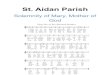 St. Aidan Parish · 2020. 12. 31. · St. Aidan Parish Solemnity of Mary, Mother of God! ♭ # $ $ $ $ 4. Sing 3. Sing 2. Sing 1. Sing the a we, we great gain too, of est the of the