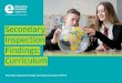 Secondary inspection findings: Secondary curriculum 2016-19...Secondary Inspection flndings: Secondary Curriculum 2016-2019 5 My school offers me the opportunity to take part in activities