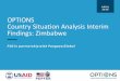 OPTIONS Country Situation Analysis Interim Findings: Zimbabwe · 2016. 5. 5. · APRIL 2016 6 Executive Summary • Zimbabwe is early-stagein creating the conditions, policies, and