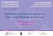 Evaluation of inclusive polices in Italy: some findings and lessons … · 2016. 3. 23. · MIUR (2015), L’integrazione degli alunni on disailità nelle suole primarie e secondarie