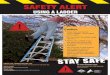 SAFETY ALERT · Climb safely Only climb to the second rung from the top of a step ladder or the third rung from the top of an extension ladder. Caution Never lean out too far from
