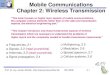 Mobile Communications Chapter 2: Wireless Transmission · 2011. 1. 19. · comparable PSK schemes Example: 16-QAM (4 bits = 1 symbol) Symbols 0011 and 0001 have the same phase φ,