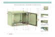 PLA polyester modular enclosuresPolyester enclosures completely closed IP65 (EN 60529) PLA 12123 Hot-press moulded fibreglass-reinforced polyester enclosures, in grey RAL-7032 (able