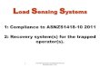 Load Sensing Systems - EWPA · 2020. 10. 14. · Load Sensing Systems and Operator Recovery November 2011 5 What are the alternatives to Load Sensing Systems? 2.3.1.5 Criteria for