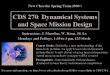 Dynamical Systems,sdross/books/cds270/270_1a.pdf · 2000. 3. 28. · 1 Dynamical Systems, and Space Mission Design Jerry Marsden Martin Lo (JPL), Wang-Sang Koon and Shane Ross (Caltech)