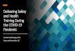 Delivering Safety and Health Training During the COVID-19 ......Delivering Safety and Health Training During the COVID-19 Pandemic Sue Ann Corell Sarpy, Ph.D. Sarpy and Associates,