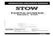 PSH US REV1 - Multiquip IncSTOW PORTO-SCREED — OPERATION & PARTS MANUAL — REV. #1 (01/20/04) — PAGE 5 PORTO-SCREED PSH— SPECIFICATIONS (PSH) NOTE: 1. Sound pressure is a weighted