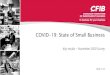COVID-19: State of Small Business - CFIB · 2020. 12. 16. · Fin. Ins. etc. Agriculture Soc. Services National Retail Ent. & Admin. Mgmt. Arts, Rec. & Info. Hospitality Businesses