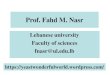 Prof. Fahd M. Nasr · 2019. 3. 14. · •Under nitrogen starvation diploid cells meiosis and sporulation an ascus with four haploid spores • Although unicellular distinguish different