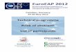 EuroEAP 2012 · The two EAP classes (ionic and electronic) are studied for applications in several fields, including haptics, optics, acoustics, microfluidics, automation, orthotics,