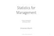 Statistics for Management - UniBg. Course...Textbooks Lectures Title: Statistics for Business and Economics, Eight Edition Authors: P. Newbold, W.L. Carlson, B. Thorne Editor: Pearson