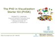 The PhD in Visualization Starter Kit (PVSK)csbob/research/starterKit/laramee10PVSKslides.pdfPVSK is no substitute for experience or advisor Some views expressed contain subjectivity