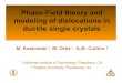 Phase-Field theory and modeling of dislocations in ductile ... · Phase-Field theory and modeling of dislocations in ductile single crystals M. Koslowski1, M. Ortiz1 , A.M. Cuitiño