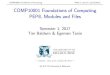 COMP10001 Foundations of Computing PEP8, Modules and Files · 2017. 4. 21. · COMP10001 Foundations of Computing Week 5, Lecture 1 (27/3/2017) Going Pythonic • As you are perhaps