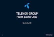 TELENOR GROUP Fourth quarter 2020...55% Bangladesh 58% 30% Pakistan 5% Data growth Emerging Asia Revenues in NOK billion Growth Data revenue growth yoy Data volume growth yoy Strategic