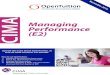 CIMA (E2) Managing Performance - OpenTuition · also Exam Kit from Kaplan or BPP Managing Performance CIMA (E2) The best things in life are free To benefit from these notes you must