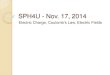 SPH4U - Nov. 17, 2014mrneave.weebly.com/uploads/1/3/5/9/13590915/sph4u_-_nov... · 2018. 10. 11. · SPH4U - Nov. 17, 2014 Electric Charge, Coulomb’s Law, Electric Fields. Prerequisite