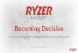 Becoming Decisive - Ryzer · 2020. 4. 26. · Being decisive is one of the most important qualities an athlete can have because it promotes self-esteem and conﬁdence while ... becomes