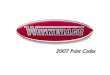 2007 PaPai Codes · Valance panel colors may also be labeled with a 3-digit exterior paint option number (Examples: 27G, 92K). If unsure of a valance color because the color descriptions