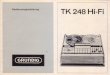 grundig tk 248 owners manual de - stereo 8 · 2015. 11. 22. · Position MANUAL for manual level adjustments. Position AUTOMATIC / MUSIC and SPRACHE (speech) for the level adjustment