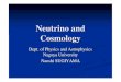 Neutrino and Cosmology - Osaka Universityumehara/dbdnm07/...At 1MeV~100keV, Primordial Nucleosynthesis At 1eV(z=24000 ΩMh2), radiation and matter densities become equal: equality