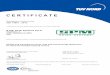 C E R T I F I C A T E - SPM Drink Systems Spa · TÜV NORD CERT GmbH Langemarckstraße 20 45141 Essen applies a management system in line with the above standard for the following