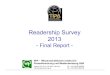 Readership Survey 2013 - TIPA World Awards · Readership Survey 2013 - Final Report - ... Initial comment: In the surveys the readers often left questions unanswered. The results
