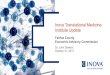 Inova Translational Medicine Institute Update · 2017. 11. 29. · • Paternal BMI, weight gain during pregnancy • Breast feeding at 6 months, juice consumption, ... • All patients