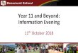Year 11 and Beyond: Information EveningNov 8th BeauSandVer evening 7.00pm Beaumont 8.00pm Sandringham 13th ‘Moving on’ CED 14th – 3rd Dec Mock Exams Mar 6th CED - Maths mock