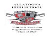 ALLATOONA HIGH SCHOOL · 2020. 1. 7. · 2 Dear Students and Parents, Welcome to Allatoona High School — Home of the Buccaneers! We look forward to your arrival in August 2020