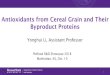 Antioxidants from Cereal Grain and Their Byproduct Proteins....005 8 12.010 21 22.020 27 33 BHT (butylated hydroxytoluene).005 5 10.010 10 14.020 19 21 Cereal & Grain Protein Based