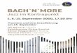 musik im fraumünster BAC H...Michael Zisman / Bandoneon Jörg Ulrich Busch / Orgel Premiere und eine Uraufführung am 15. September BACH`N`MORE 2020 Jazz im Kontrapunkt 2.9., 17.30