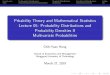 Prbability Theory and Mathematical Statistics Lecture 05: Probability Distributions ... · 2019. 3. 27. · Introduction Multivariate Distributions Marginal Distributions Conditional
