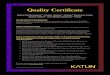 Quality Certificate · 2017. 9. 15. · Quality Certificate Katun Performance™, Katun Access™, Katun® Business Color, Katun Select™ and Media Sciences® Toner Standardized