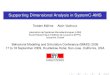 Designer’s Guide - Supporting Dimensional Analysis in ...École Polytechnique Fédérale de Lausanne (EPFL) Lausanne, Suisse Behavioral Modeling and Simulation Conference (BMAS)